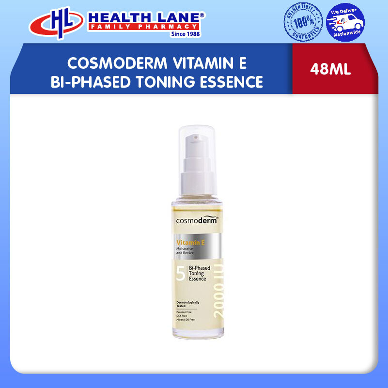 COSMODERM VITAMIN E BI-PHASED TONING ESSENCE (48ML)